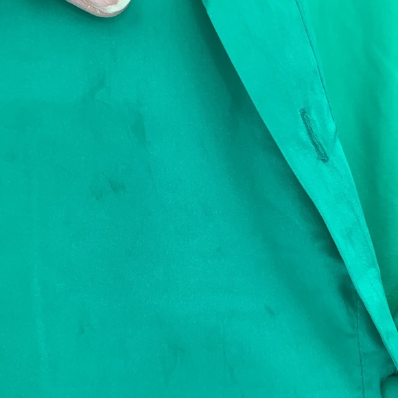 NWT L.I.F.E. Love Is For Eternity Green Dressy Blouse - Picture 10 of 11